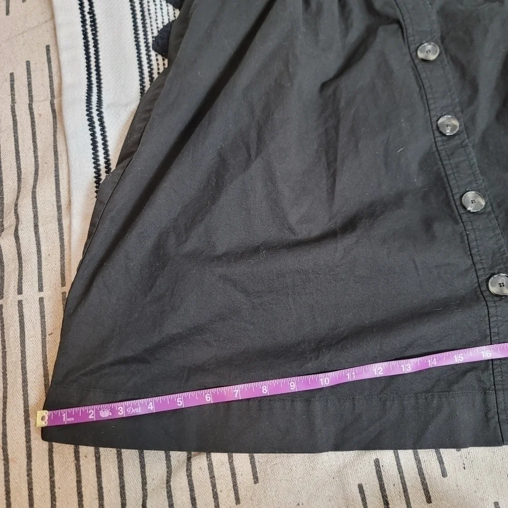 TRINK TURK A LINE BUTTON FRONT BLACK PLEATED SKIRT, SZ 12